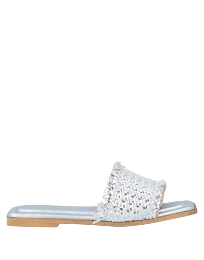 Shop Angela George Sandals In Silver