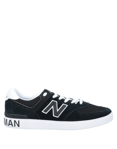 Shop New Balance Man Sneakers Black Size 7 Soft Leather, Textile Fibers