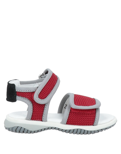 Shop Hogan Toddler Boy Sandals Brick Red Size 9.5c Soft Leather, Textile Fibers