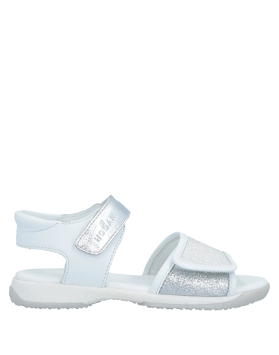 Shop Hogan Toddler Girl Sandals White Size 10c Soft Leather, Textile Fibers