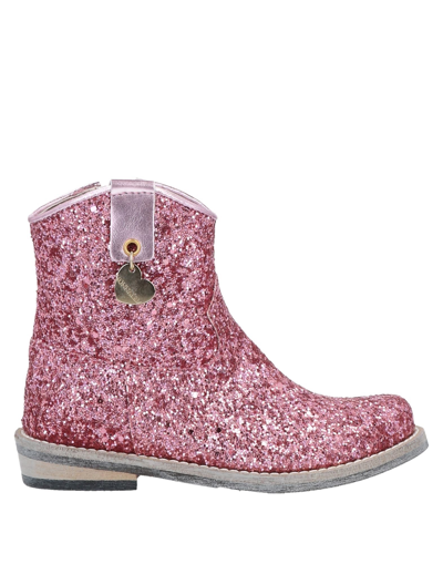 Shop Monnalisa Ankle Boots In Pink