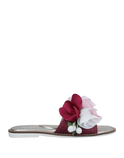 Shop Monnalisa Sandals In Maroon