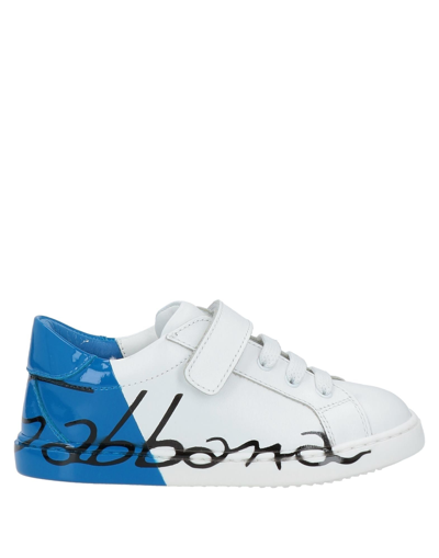 Shop Dolce & Gabbana Toddler Boy Sneakers Bright Blue Size 9.5c Calfskin