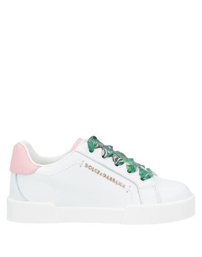 Shop Dolce & Gabbana Toddler Girl Sneakers White Size 9.5c Calfskin