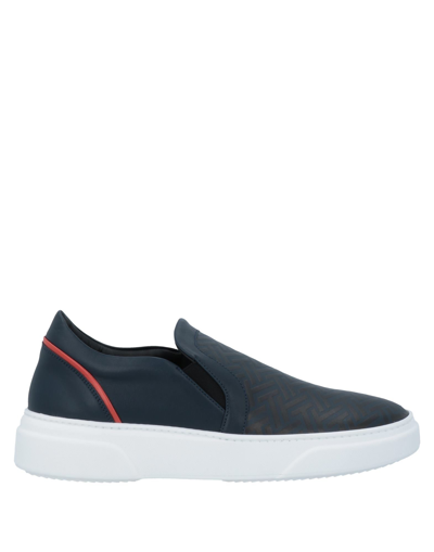 Shop A.testoni Sneakers In Dark Blue