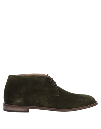 Shop Boemos Ankle Boots In Military Green