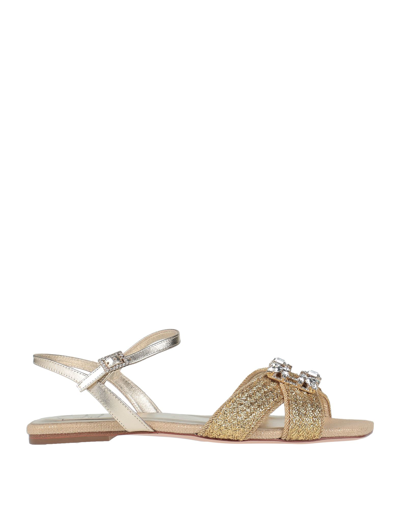 Roger Vivier Sandals In Gold
