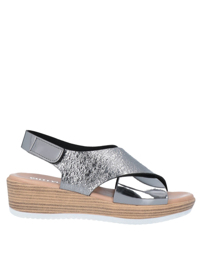 Shop Valleverde Sandals In Silver