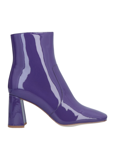 Shop Jeffrey Campbell Woman Ankle Boots Purple Size 9 Soft Leather