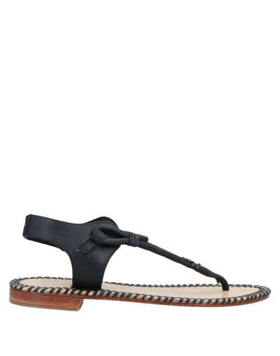 Shop Hadel Woman Thong Sandal Black Size 7 Soft Leather