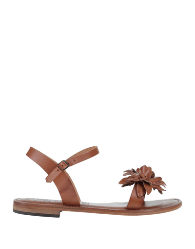 L'angolo Del Cuoio Sandals In Tan | ModeSens