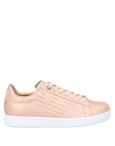 Shop Ea7 Sneakers In Rose Gold