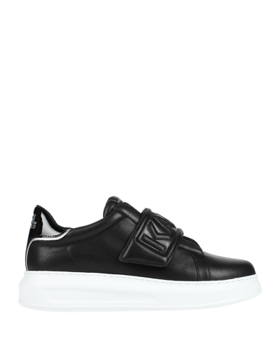 Shop Karl Lagerfeld Kapri Karl Puffa Strap Lo Woman Sneakers Black Size 6 Soft Leather