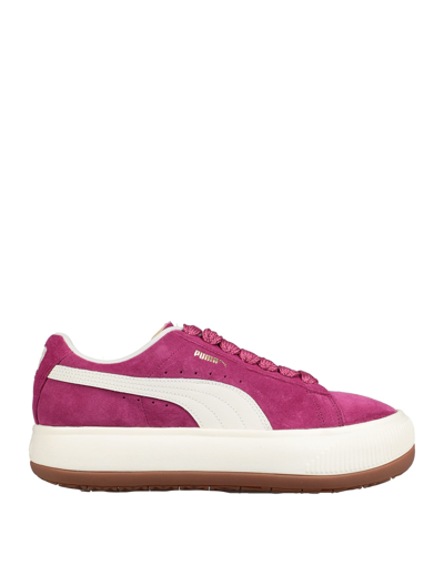 Shop Puma Suede Mayu Up Woman Sneakers Fuchsia Size 7.5 Cowhide In Pink