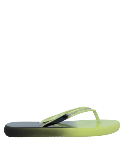 Shop Armani Exchange Woman Thong Sandal Light Green Size 4.5 Pvc - Polyvinyl Chloride