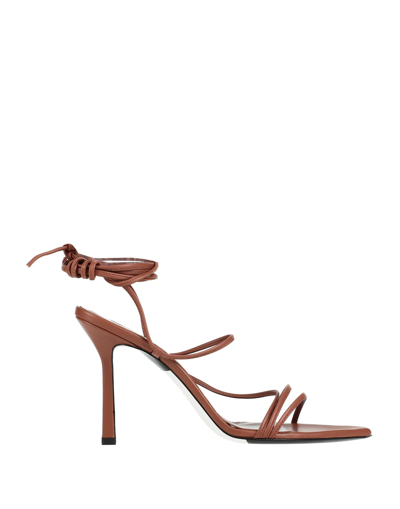 Shop Giampaolo Viozzi Sandal Woman Sandals Tan Size 11 Soft Leather In Brown