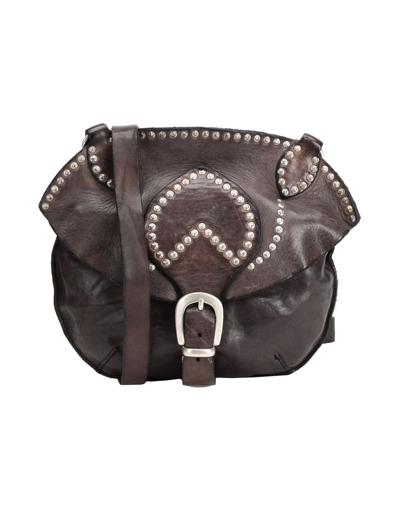 Shop Campomaggi Woman Cross-body Bag Steel Grey Size - Bovine Leather