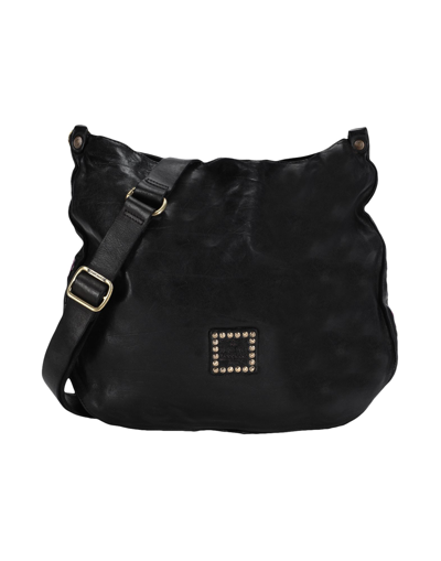 Shop Campomaggi Woman Shoulder Bag Black Size - Calfskin
