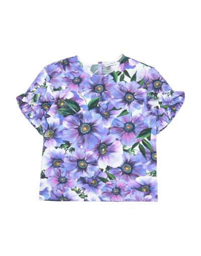 Shop Dolce & Gabbana Toddler Girl T-shirt Light Purple Size 7 Cotton, Elastane