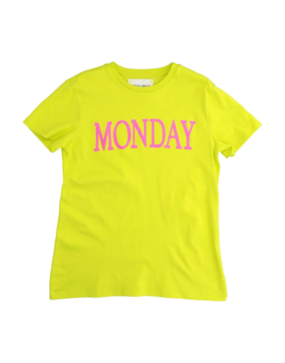 Shop Alberta Ferretti Toddler Girl T-shirt Acid Green Size 6 Cotton