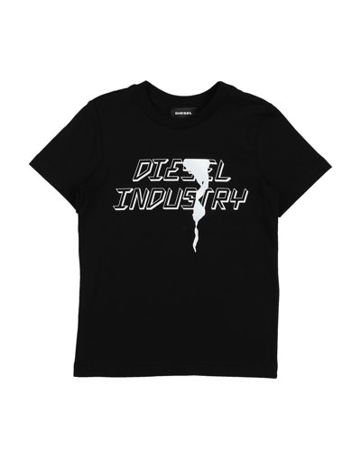 Shop Diesel Toddler Boy T-shirt Black Size 6 Cotton