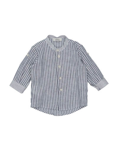 Shop Aletta Newborn Boy Shirt Midnight Blue Size 3 Linen, Cotton