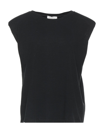 Shop Laneus Woman T-shirt Black Size L Cotton, Elastane