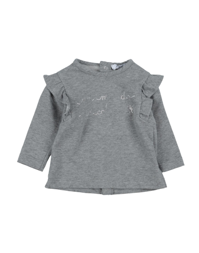 Shop Aletta Newborn Girl T-shirt Grey Size 3 Cotton, Elastane