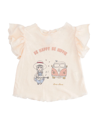 Shop Louis Louise Newborn Girl T-shirt Apricot Size 3 Cotton In Orange
