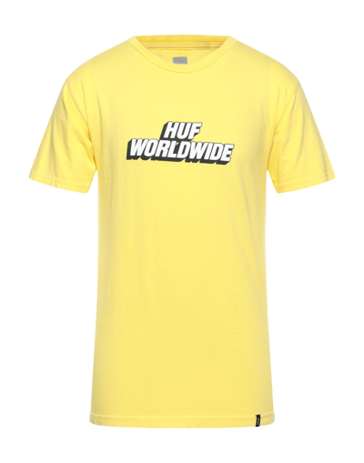 Shop Huf Man T-shirt Yellow Size Xl Cotton