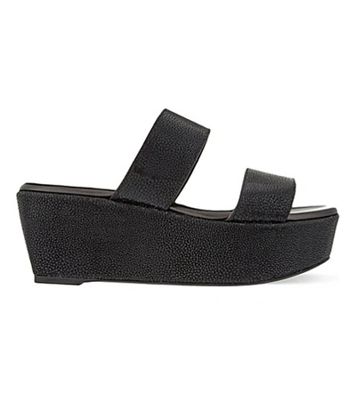 Shop Robert Clergerie Frazuc Leather Flatform Sandals In Black