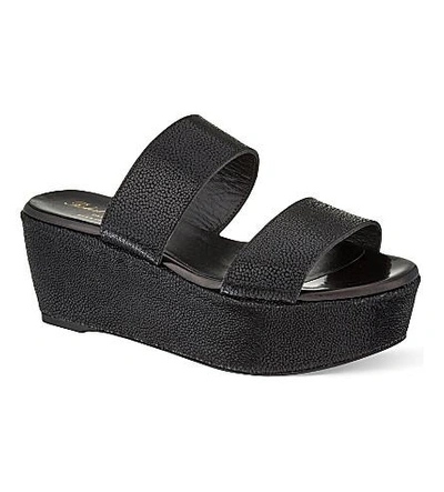 Shop Robert Clergerie Frazuc Leather Flatform Sandals In Black