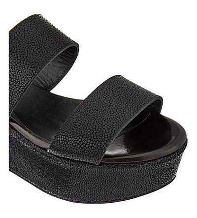 Shop Robert Clergerie Frazuc Leather Flatform Sandals In Black