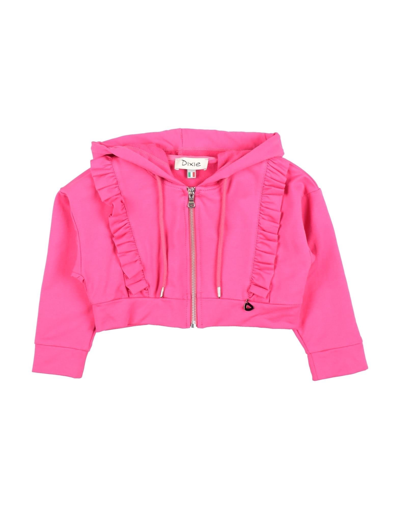 Shop Dixie Woman Sweatshirt Fuchsia Size 16 Cotton, Elastane In Pink