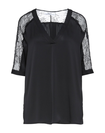 Shop Blugirl Blumarine Woman Blouse Black Size 4 Polyester, Polyamide