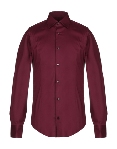 Shop Takeshy Kurosawa Man Shirt Garnet Size M Cotton, Elastane In Red