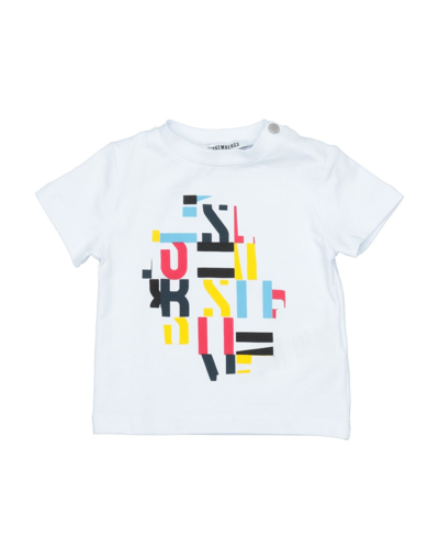Shop Bikkembergs Newborn Boy T-shirt White Size 3 Cotton, Elastane