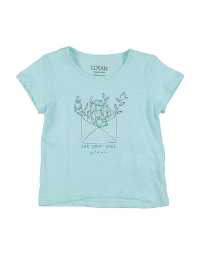 Shop Losan Toddler Girl T-shirt Sky Blue Size 7 Cotton