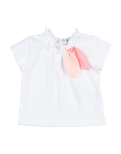 Shop Aletta Bi Newborn Girl T-shirt White Size 3 Cotton, Elastane