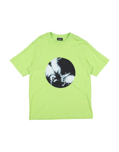 Shop Diesel Toddler Boy T-shirt Light Green Size 6 Cotton