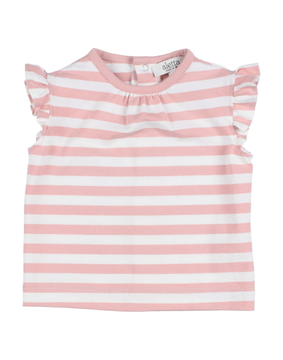 Shop Aletta Newborn Girl Top Blush Size 3 Cotton, Elastane In Pink