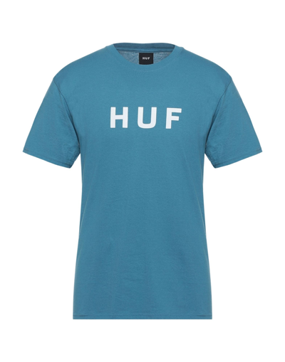 Shop Huf Man T-shirt Pastel Blue Size Xl Cotton