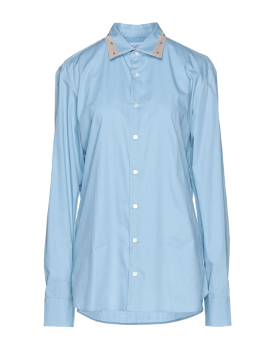 Shop Kolor Woman Shirt Pastel Blue Size 5 Cotton