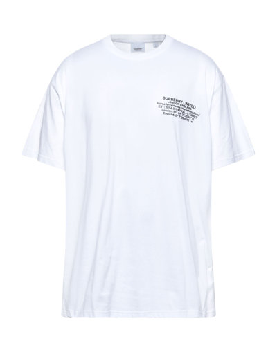 Shop Burberry Man T-shirt White Size Xl Cotton