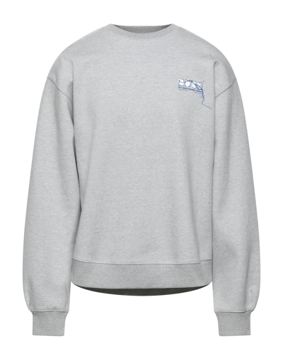 Shop Ader Error Man Sweatshirt Grey Size 2 Cotton, Polyester