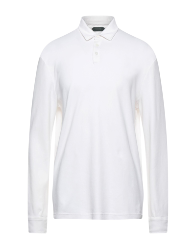 Shop Zanone Man Polo Shirt White Size 40 Cotton