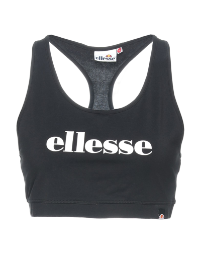 Shop Ellesse Woman Top Black Size L Cotton, Elastane