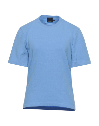 Shop Proenza Schouler Woman T-shirt Blue Size S Cotton, Nylon