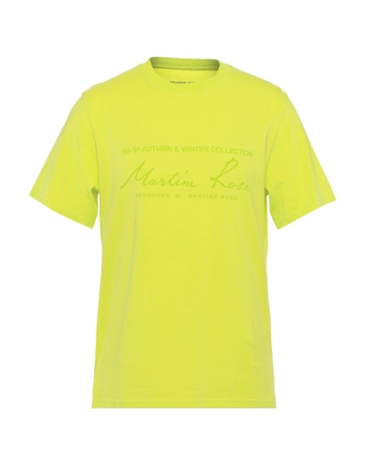 Shop Martine Rose Man T-shirt Acid Green Size S Cotton