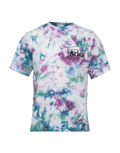 Shop Aries Man T-shirt Purple Size L Cotton
